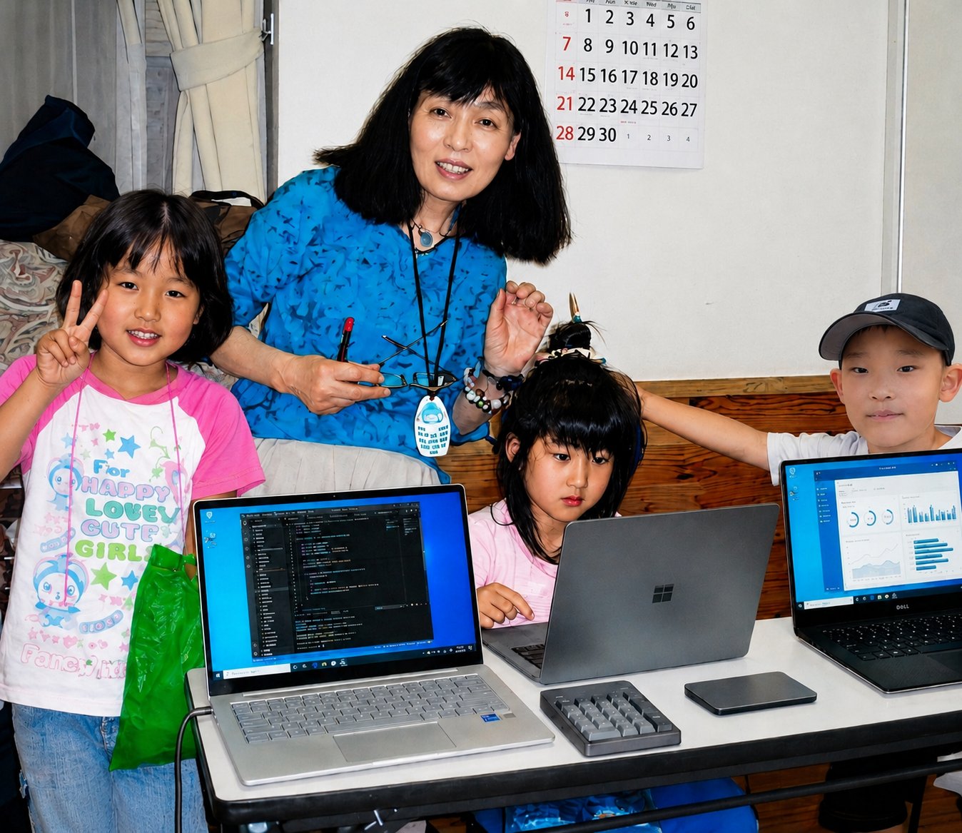 教室で学ぶ子どもたち